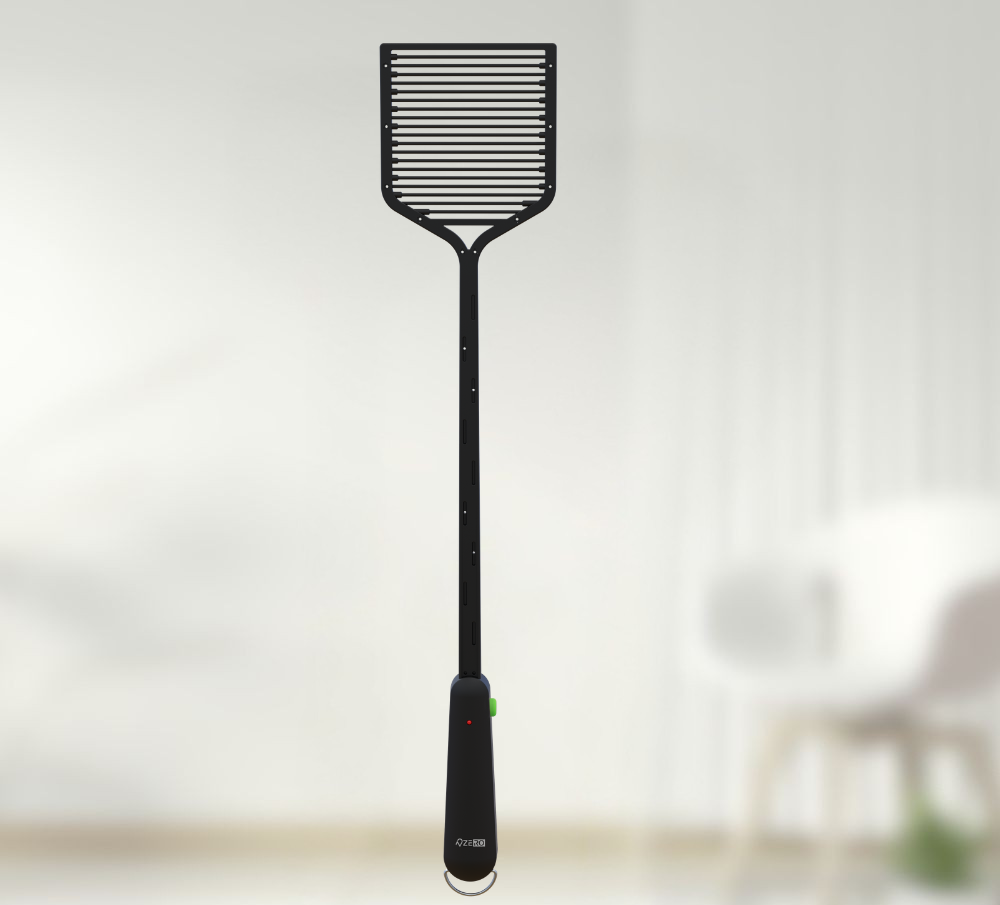ZAPPER+ fly swatter resting in a home interior